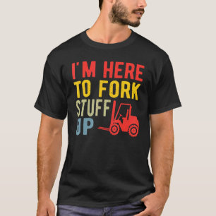 Camiseta Forklif certificado por el trabajador de almacén d