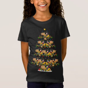 Camiseta Forklift Christmas Tree Lights Funny Santa Forklif