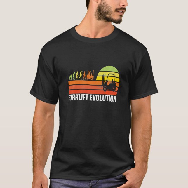 Camiseta Forklift Evolution Funny Forklift Operator Fork Re (Anverso)