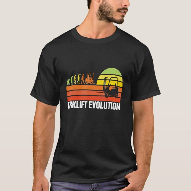 Camiseta Forklift Evolution Funny Forklift Operator Fork Re (Anverso)
