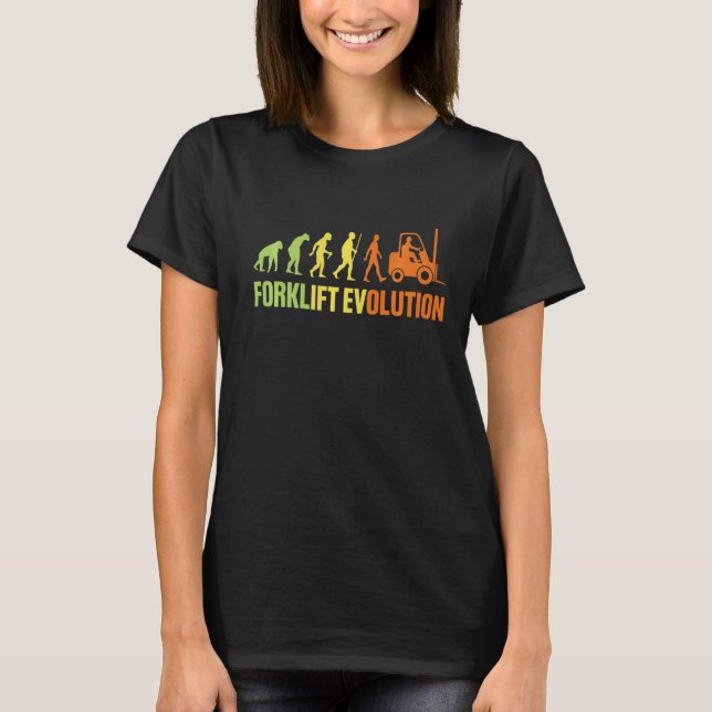 Camiseta Forklift Evolution Funny Forklift Operator Fork Wa (Anverso)