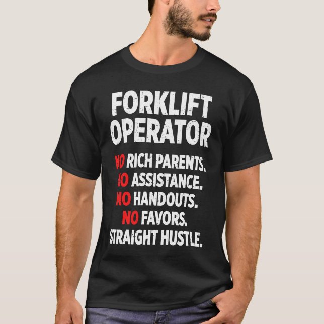 Camiseta Forklift Operator Rich Driver (Anverso)