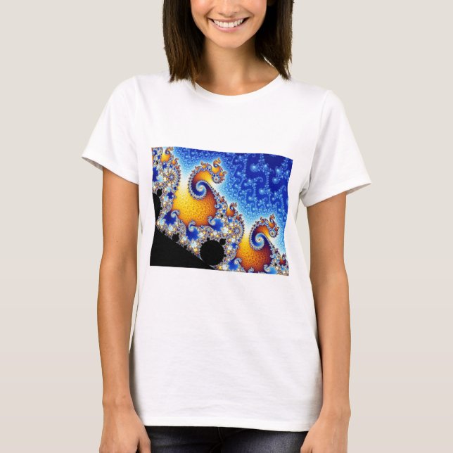 Camiseta Forma bidimensional determinada del fractal de (Anverso)