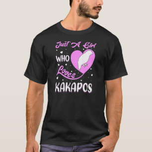 Camiseta Forma cardíaca Kakapo Solamente Un Chica que ama a