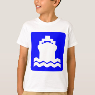 Camiseta Forma de barco - Azul