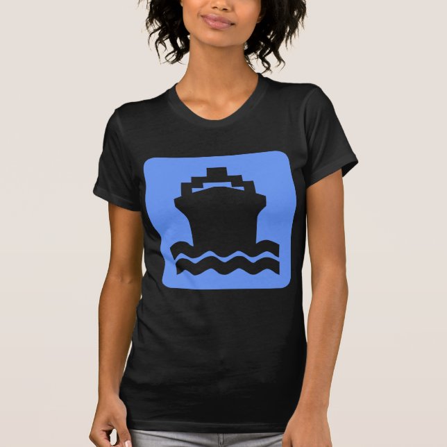 Camiseta Forma de barco - Azul bebé (Anverso)