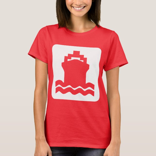 Camiseta Forma de barco - Blanco (Anverso)