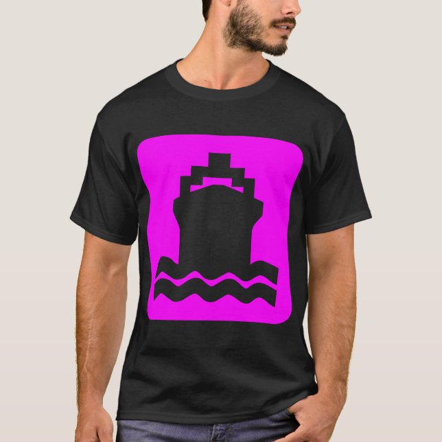 Camiseta Forma de barco - Magenta (Anverso)