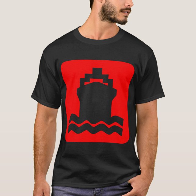 Camiseta Forma de barco - Rojo (Anverso)