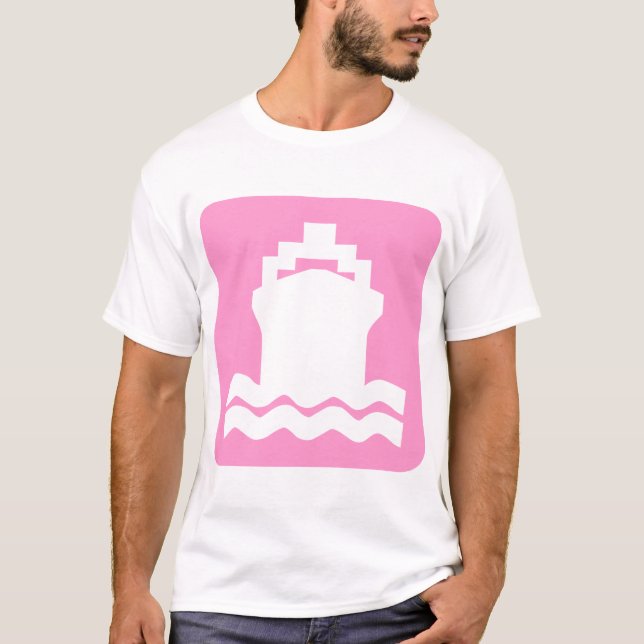 Camiseta Forma de barco - Rosa (Anverso)