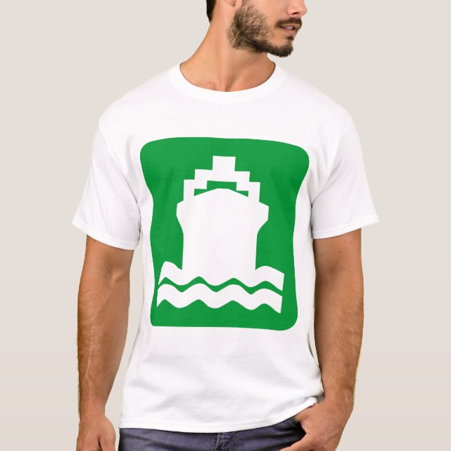 Camiseta Forma de barco - Verde hierba (Anverso)