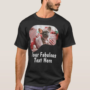 Camiseta Forma de Blob de Foto y Texto Personalizada