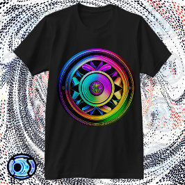 Camiseta Forma de círculo de espiral vibrante