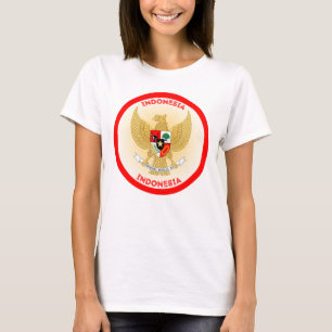 Camiseta Forma de círculo del Emblema Nacional de Indonesia