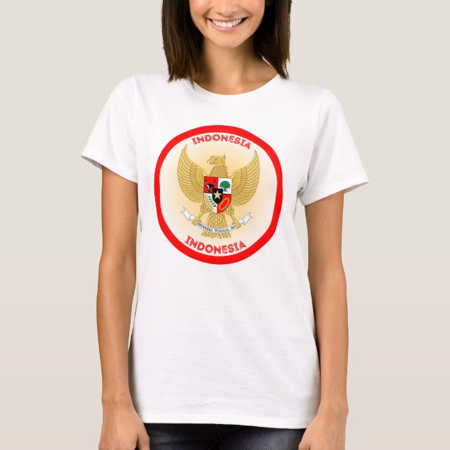 Camiseta Forma de círculo del Emblema Nacional de Indonesia (Anverso)