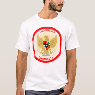 Camiseta Forma de círculo del Emblema Nacional de Indonesia