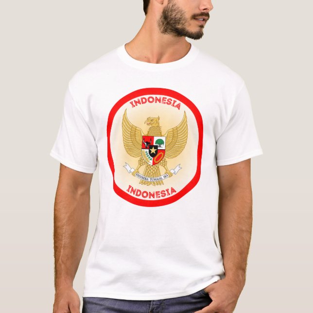 Camiseta Forma de círculo del Emblema Nacional de Indonesia (Anverso)