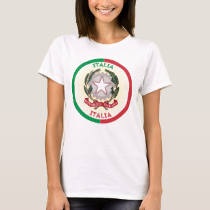 Camiseta Forma de círculo del Emblema Nacional de Italia