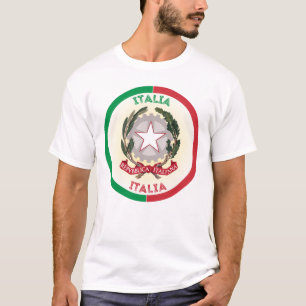 Camiseta Forma de círculo del Emblema Nacional de Italia