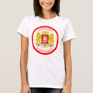 Camiseta Forma de círculo del escudo de armas de Georgia