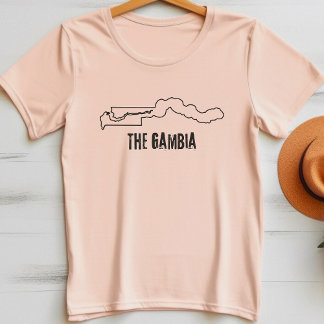 Camiseta Forma de contorno de la línea fronteriza del mapa