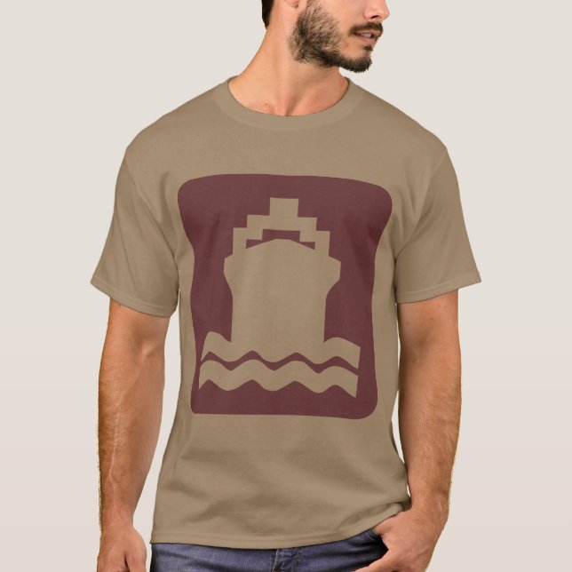 Camiseta Forma de envío - Marrón oscuro (Anverso)