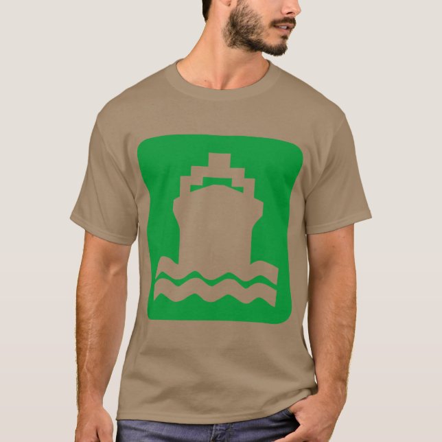 Camiseta Forma de envío - Verde de hierba (Anverso)