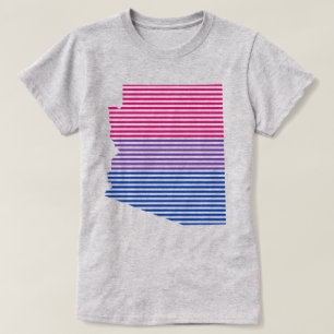 Camiseta forma de rayas bisexuales del orgullo de arizona