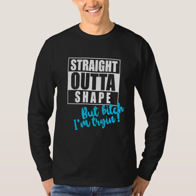 Camiseta Forma De Salida Directa Pero Yo Tryin Gym Tee Fun  (Anverso)