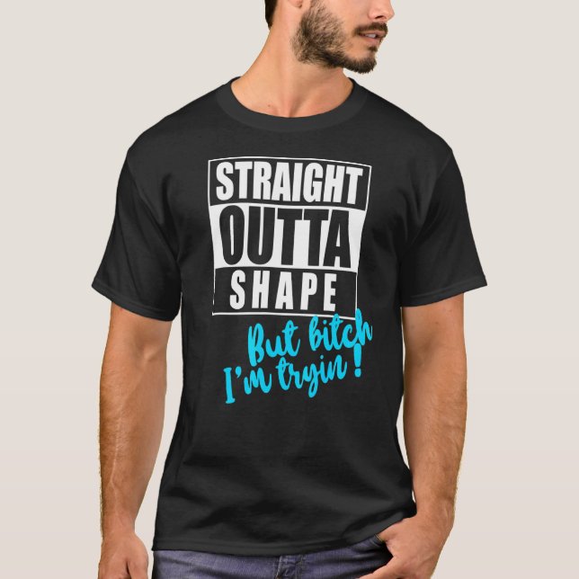 Camiseta Forma De Salida Directa Pero Yo Tryin Gym Tee Fun  (Anverso)