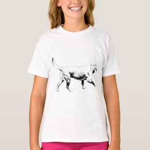 Camiseta forma de zancada clara