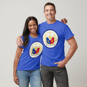 Camiseta Forma del círculo del escudo de armas de Filipinas