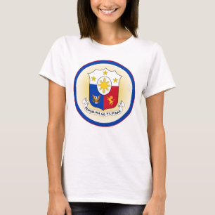 Camiseta Forma del círculo del escudo de armas de Filipinas