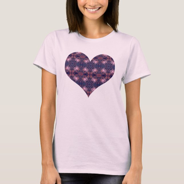 Camiseta Forma del corazón con un modelo fresco (Anverso)