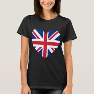 Camiseta Forma del corazón de Union Jack
