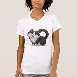 Camiseta Forma del corazón del amante del gato gracioso