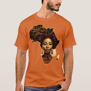Camiseta Forma del mapa de África de Melanin