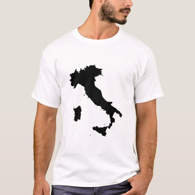 Camiseta Forma del mapa de Italia (Anverso)