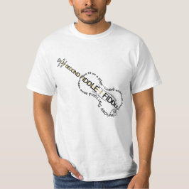 Camiseta Forma del violín del arte de la palabra de las