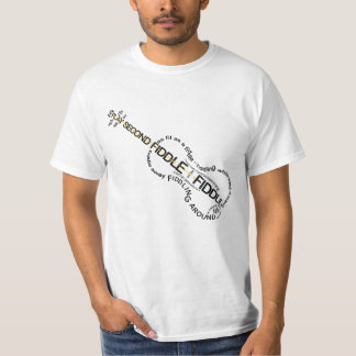 Camiseta Forma del violín del arte de la palabra de las