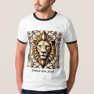 Camiseta "Forma elegante de león"