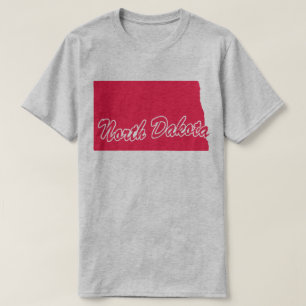 Camiseta Forma Estado De Dakota Del Norte