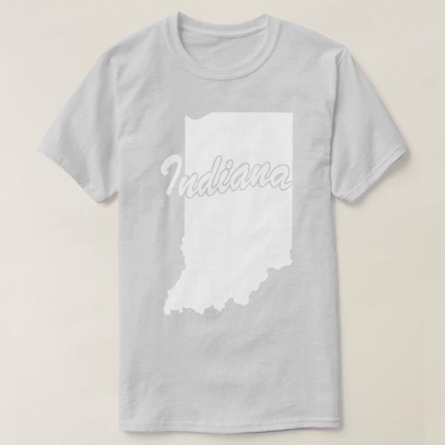 Camiseta Forma Estado De Indiana (Diseño del anverso)