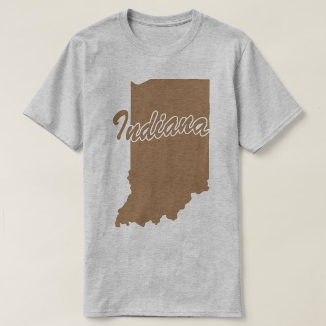 Camiseta Forma Estado De Indiana (Diseño del anverso)