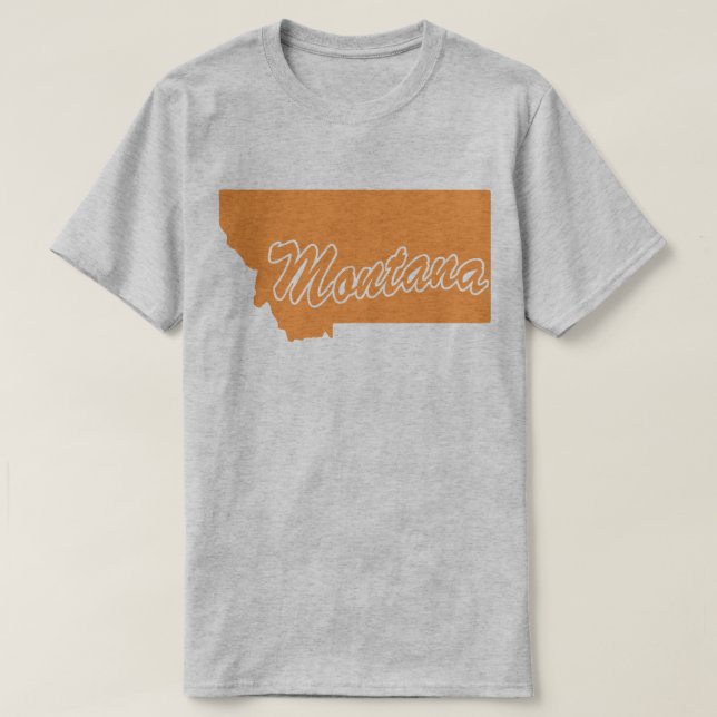 Camiseta Forma Estado De Montana (Diseño del anverso)