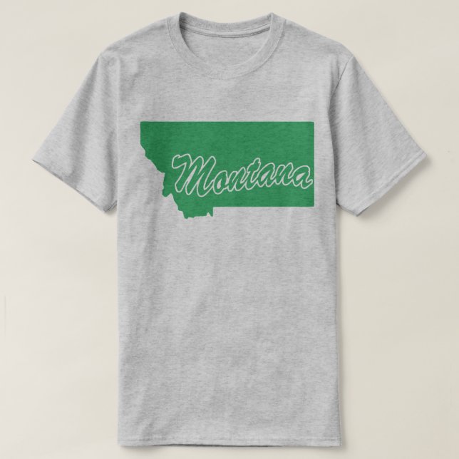 Camiseta Forma Estado De Montana (Diseño del anverso)