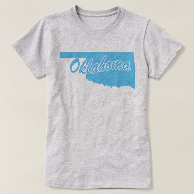 Camiseta Forma Estado De Oklahoma (Diseño del anverso)