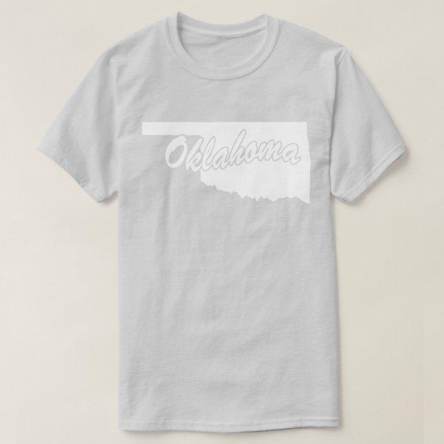 Camiseta Forma Estado De Oklahoma (Diseño del anverso)