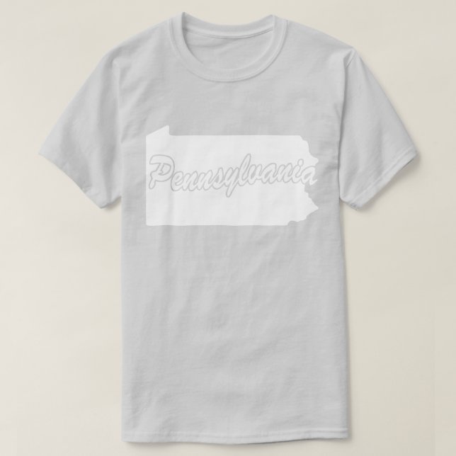 Camiseta Forma Estado De Pensilvania (Diseño del anverso)