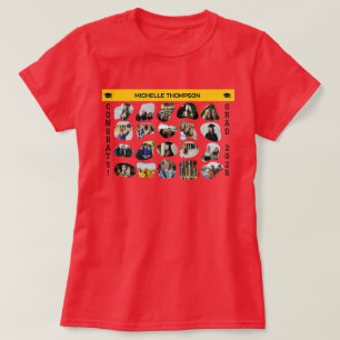 Camiseta Forma Fluida Abstracta 20 Foto Collage Graduación